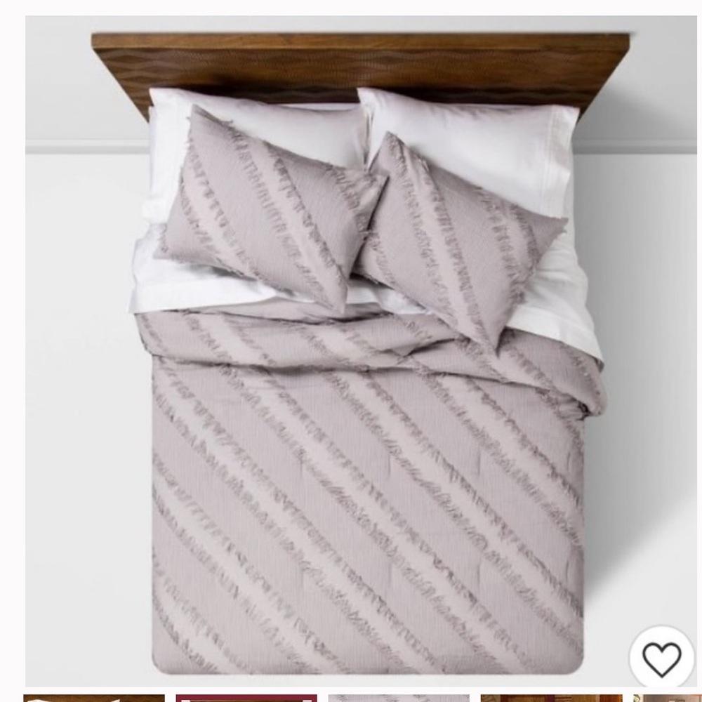 NWT opalhouse diagonaltextured comforter & sham set twin/twin XL gray